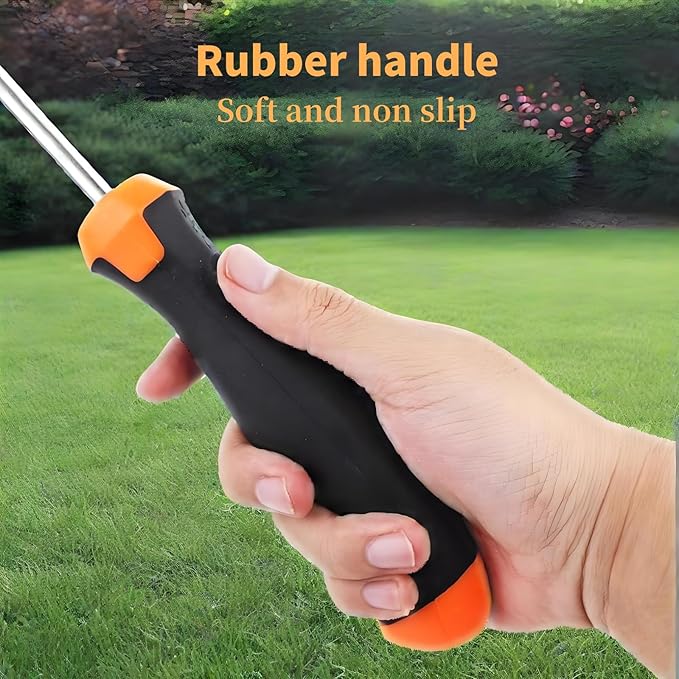 Weed Puller Tool， New Garden Weeder Tool Stainless Steel Hand Weeder Tool,4 Teethes Dual Purpose Weed Remover Tool Weeding Tools for Gardening(2PCS)