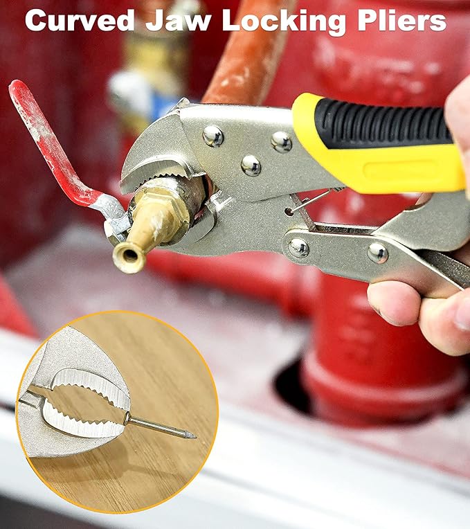 DOWELL Pliers Set - 6-Piece Kit with Groove Joint, Adjustable Wrench, Combination, Locking & Long Nose Diagonal Cutting Pliers