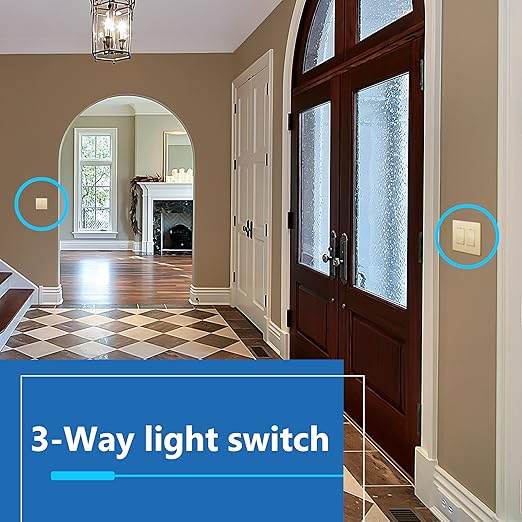 LIDER Minimalist Design Matte Finish Lighted Decorator Switch, Frameless Paddle Light Switch with Locator Light, Grounding Screw, 3-Way or Single Pole, 15A 120V, UL Listed, LS15-3W-GD, Gold