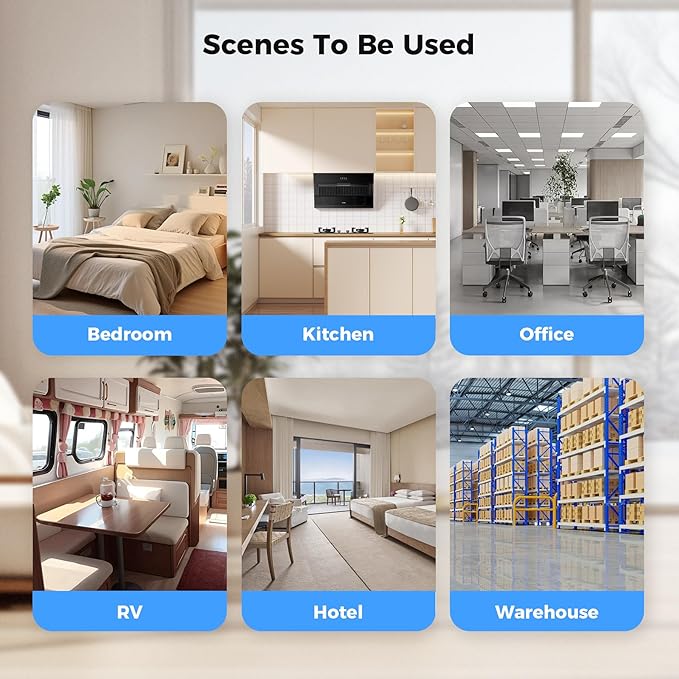 Gas Leak Detector, Natural Gas Alarm for Home & RV, Plug-in Propane Detector Monitor with Audible & Visual Alarm, AC 110V-240V, White Color