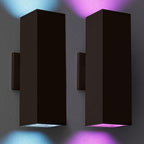 Outdoor Wall Lights with Dusk to Dawn Photocell Sensor, Exterior Light Fixture Wall Mount with A19 LED Bulbs, Up Down Outdoor Sconce Lights for House Porch Front Door 13" Height