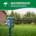 Flexora Outdoor Power Strip with 24-Hour Mechanical Timer, 100 FT Extension Cord Waterproof, 6 Grounded Outlets for Outdoor Christmas Decorations, ETL Listed