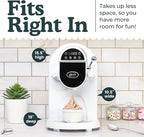 Soft Serve Ice Cream Machine 1.25Qt | No Pre-Freezing Automatic Ice Cream Maker | Built-In Compressor | LED Digital Display | Perfect for Soft Serve, Frozen Yogurt, Dairy Free Options and More