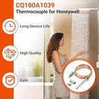 30Inch Thermocouple Compatible with Honeywell Water Heaters, CQ100A1039 Gas Furnaces Thermocouple for Twist-in, Clamp-in and Push-in Type Pilot Burners, Boilers Thermal Coupler Parts