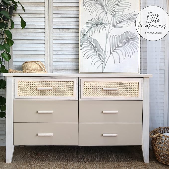 Dixie Belle Paint Company Chalk Finish Furniture Paint - Burlap (8oz) - Matte Cozy Tan Chic Chalk Mineral DIY Furniture Paint