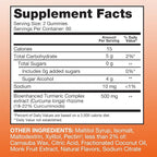Qunol Zero Sugar Turmeric Gummies, Gummy with 500mg Turmeric Curcumin, Joint Support Supplement, Ultra High Absorption Tumeric Curcumin, Vegetarian, Gluten Free, 120 Count