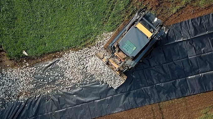 ArmorLay Commercial Grade Ground Stabilization Fabric, Underlayment (Black, 12.5' X 30')