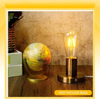 Tuanse 2 Pcs Polished Metal Desktop Lamp Base E26 E27 Screw Light Bulb Holder Sockets Night Light Base Lamp Replacement for Holding Bulb 6 Feet Cord on Off Switch Plug (Copper,Aluminum)