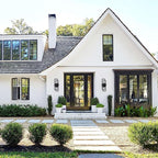 LamQee 25.6 Inch Modern Outdoor Wall Lights, Integrated LED 1200LM Large Exterior Lighting Fixture Dual Rectangle Outdoor Sconce, Black Metal Wall Mount Porch Light Outside Lamp for House Garage Patio