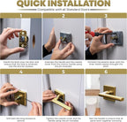 Mega Handles Prime Privacy Lever Door Handle for Hallway, Closet and Bathroom, Keyless Reversible Design Door Levers, Fits All Standard Door Sizes, Covered Screws Included - Satin Brass (1 Pack), 5"