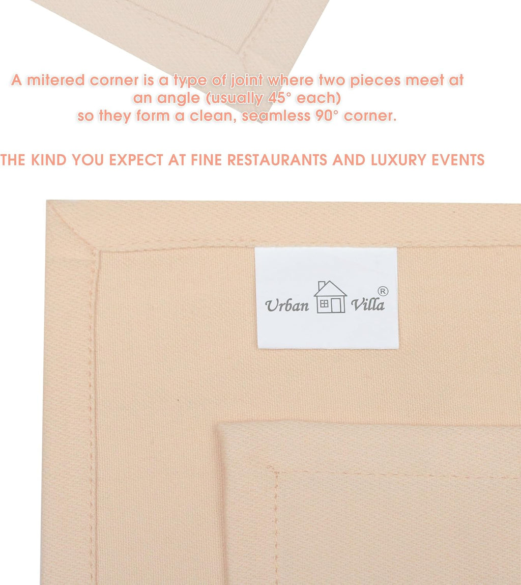 Urban Villa Kitchen Towels Set of 6 Premium Quality 100% Cotton Solid Kitchen Towels Ultra Soft Size 20X30 Inches Beige Color Kitchen Towel Highly Absorbent Kitchen Towels