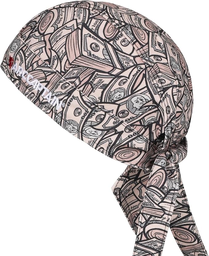 ARCCAPTAIN 2PC Welding Doo Rag, Welding Cap, Protective Welders Cap, Welding Hats for Men, Fireproof Cotton and Durable for Safety, Dollar, XL Size