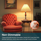 Linkind A19 LED Light Bulbs, 60W Equivalent, 8.5W Energy Efficient, 2700K Soft White Light Bulbs, 800 Lumens Non-Dimmable Bulbs, E26 Standard Base for Bedroom Home Office, 24 Packs