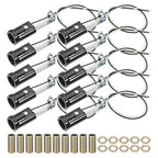 PATIKIL Candelabra Base Lamp Holder Light Socket, 10pcs UL Listed Keyless E12 Bulb Socket with 9.8" Wire Leads for E12 Incandescent LED Light Bulbs, 2.4" Tall