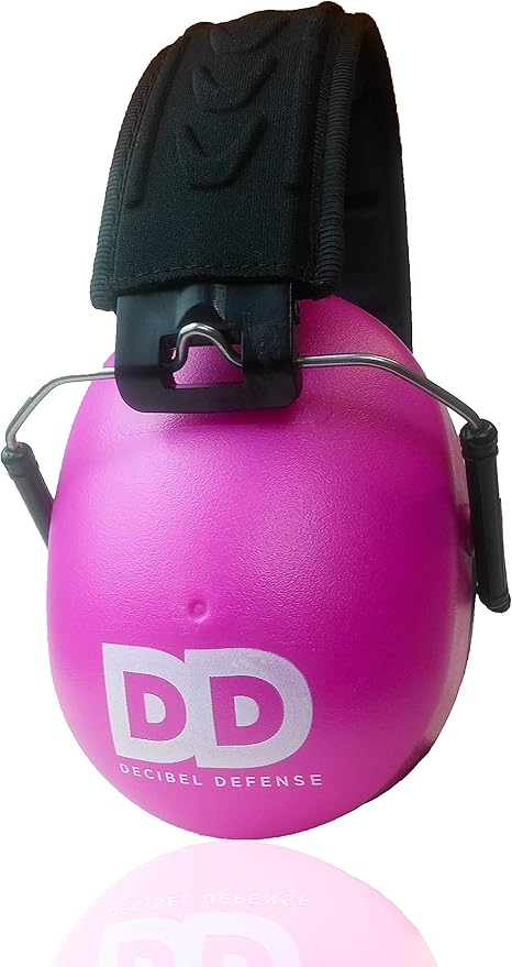 DECIBEL DEFENSE Professional Safety Ear Muffs 37dB NRR - The HIGHEST Rated & MOST COMFORTABLE Ear Protection For Shooting & Industrial Use - THE BEST HEARING PROTECTION GUARANTEED! (PINK)