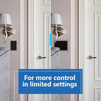 LIDER Matte Finish Lighted Triple Switch with Screwless Wall Plate, Combination Frameless Decorator Switch with Locator Light, Ground Terminal Single Pole, 15A 120V, UL Listed, Black, 2 Pack