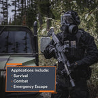 MIRA SAFETY CM-8M Full-Face CBRN Gas Mask W/Canteen - Reusable Survival Nuclear Chemical Respirator for Prepper Gear and Supplies - Best Particulate Protection for Disaster, Tactical, & General Use