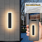 Aipsun 2 Pack Modern Black LED Outdoor Wall Light, 11.8x3.54x1.73 inches, 10W, 1000 Lumen, Warm Light, Waterproof IC Driver, Hardwired, for Porch, Balcony, Yard, Home