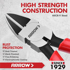 ARROW 6" Precision Wire Cutters - Spring Loaded Side Cutters, Ultra-Sharp Flush Cut Pliers, Diagonal Cutting Pliers with Non-Slip Handle for Jewelry Making, Crafts, Electronics, Zip Ties, DIY Models