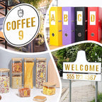 441 PCS 42 Sheets Letter Stickers Large Mailbox Numbers and Letters Self Adhesive Vinyl Waterproof Alphabet Number Stickers for Mailbox House Address,Crafts,Car, Poster,Classroom Decor (4 Inch,Gold)