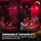 OHLECTRIC Red Night Light Bulbs (10-Pack) 11-Watt S14 Sign Bulb, Decorative Light Bulbs, E26 Medium Base, Colorful Bulbs, Dimmable, Sign Replacement Lamp for Indoor & Outdoor Use. Avg Hours 5000