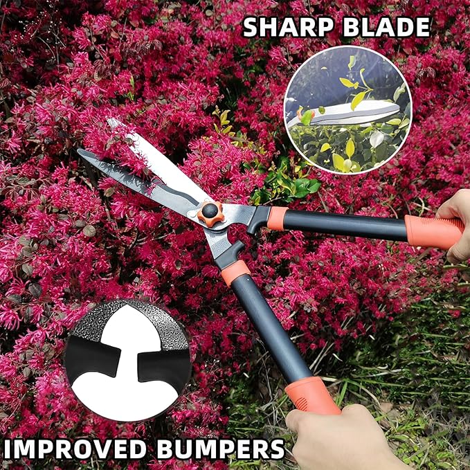 Loppers Hedge Shears & Pruners Combo Set 3-Piece Hedge Clippers, Heavy Duty Tree & Shrub Care Kit for Yard, Lawn & Garden, Professional Branch Cutter Tree Trimmer for Indoor & Outdoor Gardening