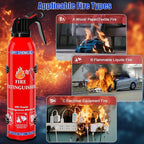 4 Pack ABC Dry Chemical Fire Extinguishers, Portable Dry Powder Fast-Acting Fire Extinguisher with Mount, Suitable for Home, Car, Boat, Truck, Electrical, Grease Fires