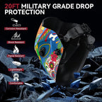 ARCCAPTAIN Welding Helmet Auto Darkening, 1/1/1/1 True Color Welding Hood, 4 Arc Sensor 1/25000s Response Time Solar Powered Weld Hood Helmet, Ghost