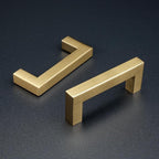 30 Pack Champagne Cabinet Pulls 3 Inch Drawer Handles Champagne Gold Cupboard Handles Square Cabinet Door Handles Modern Stainless Steel Kitchen Hardware for Cabinets