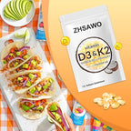 2-in-1 Vitamin D3 K2 Supplement Softgel，D3 K2 Vitamin 10000 iu Aiding in Calcium Absorption (180pcs)