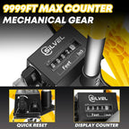 SILVEL 12 Inch Measuring Wheel, MAX9999FT Measuring Wheel in Feet and Inches, One key to Zero Rolling Tape Measuring Wheels, yellow