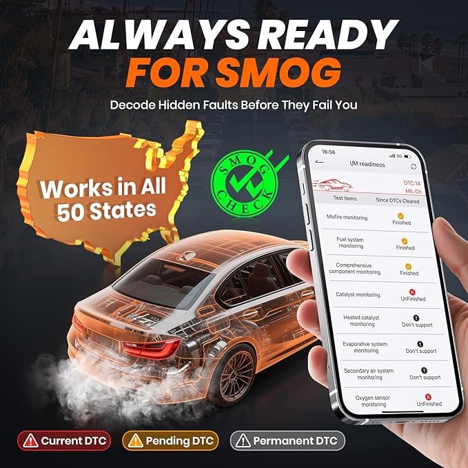 (Upgraded AD310) ANCEL AD310BT OBD2 Scanner Bluetooth - Check Engine Code Reader, Escaner Automotriz with Premium App On iOS & Android, Car Diagnostic Scanner for All Vehicles After 1996