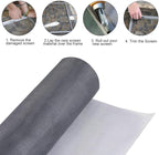 Fiberglass Window Screen Roll 72" x 100' Continuous Roll UV Protection Install and Repair Door and Window Screen(72" x 100', Black)