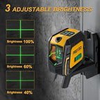 PREXISO Laser Level with Tripod & 2 Plumb Dots - 100 Ft Green Point Laser Level Self Leveling - Plumb Spot Alignment Cross Laser Line Tool for Construction, Ceiling, Floor Tile with Magnetic Base