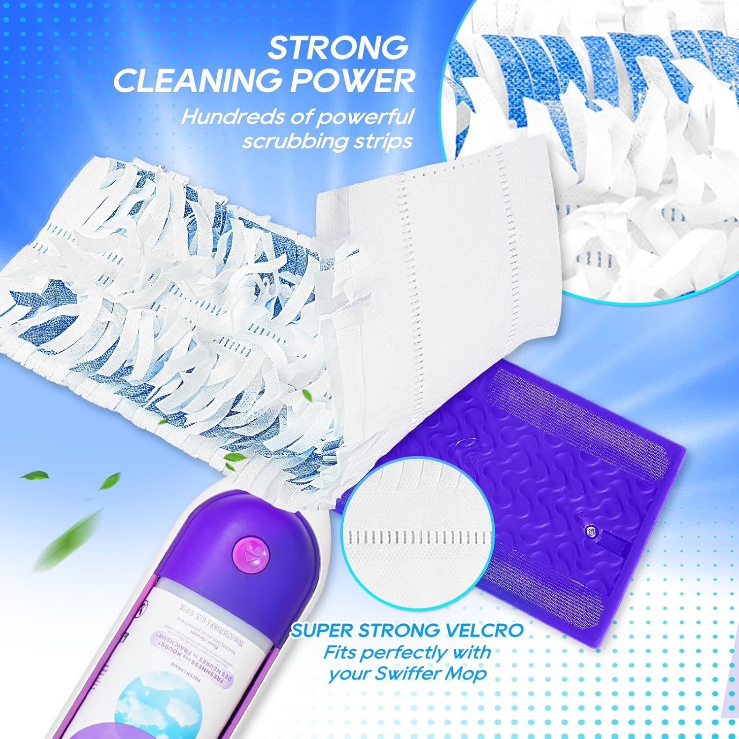 20 Pack Disposable Mop Pads for Power-Mop Multi-Surface Floor Mop, Floor Cleaning Replacement Mopping Pads Refills