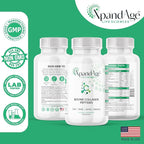 XpandAge's Bovine Collagen Peptides contain Biotin, Niacin, Vitamin C, Vitamin D, Thiamin, Paba, Hyaluronic acid, Turmeric, Bioperine, and more for healthy Hair, Nails, Beauty, Joint, and Bone health.