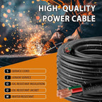 50ft 14/4 14 AWG Portable Power Cable (4 Conductor) - SJOOW 300V 14 Gauge Electric Wire for Motor Leads, Portable Lights, Battery Chargers and Machinery - 4 Conductor - 50 Feet Electrical Cord