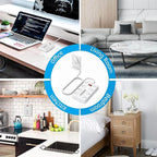 Power Strip with USB,Surge Protector Flat Plug with 8 Widely Spaced Outlets and 6 USB Ports(1 USB C), 5ft Extension Cord Wall Mountable Phone Tablet Laptop Computer Multiple Devices