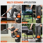 Ash Vacuum Cleaner -2.6 Gallon Fireplace Ash Vac with 800w Powerful Hose Non-Woven Dust Separator | Dry Stove Vacuum for Fireplaces Pellet Grill Wood Stove Fire Pits Orange