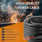 200ft 18/4 18 AWG Portable Power Cable (4 Conductor) - SJOOW 300V 18 Gauge Electric Wire for Motor Leads, Portable Lights, Battery Chargers and Machinery - 4 Conductor - 200 Feet Electrical Cord