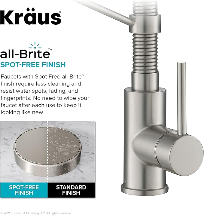 KRAUS Bolden Touchless Sensor Commercial Style 2-Function Single Handle Pull Down Kitchen Faucet in Spot-Free Stainless Steel, KSF-1610SFS
