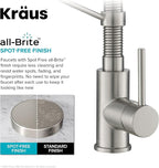 KRAUS Bolden Touchless Sensor Commercial Style 2-Function Single Handle Pull Down Kitchen Faucet in Spot-Free Stainless Steel, KSF-1610SFS