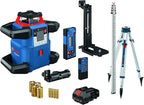 BOSCH GRL4000-80CHVK-S REVOLVE 18V Connected Self-Leveling Horizontal/Vertical Rotary Laser Kit, Includes Tripod, Grade Rod, Receiver, Battery Adapter, 4 D Batteries, Carrying Case, & Accessories