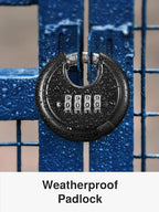 Puroma Combination Lock, 4 Digit Disc Padlock with Hardened Steel Shackle, Keyless Heavy Duty Combo Lock for Outdoor Sheds Fence, Gate Hasps, Storage Unit, School Gym Locker (2 Pack, ‎Black)