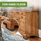 Furniture Sliders for Hardwood Floors 4 PCS - 9 1/2 inch Sliders for Moving Furniture – Felt Furniture Pads for Hardwood Floors