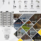 65W LED Corn Light Bulb 6 pack(650W Equivalent ) ,Daylight 5000K E26/E39 Commercial Grade 7800LM Medium Mogul Base LED Lamp,Large Area Lights For Outdoor Indoor Garage Warehouse Factory Bay Light