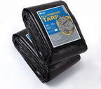GUARD SHIELD Tarps Heavy Duty Waterproof 10x12 Feet Black Poly Tarp Cover Outdoor Thick UV Resistant Tarpaulin with Grommets 10mil (2-Pack)