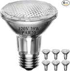 Par20 Halogen Flood Light Bulb, 39W 120V PAR20 Light Bulb, Dimmable, E26 Base, 2700K Warm White, 3000 Hours for Indoor Range Hood, Track Oven, Ceiling Can Lamp（6Pack）
