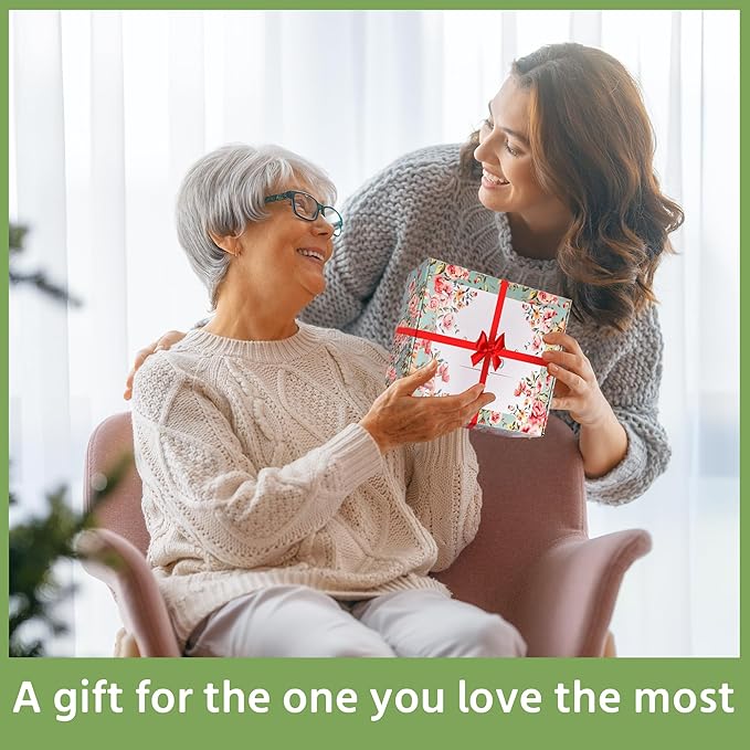 WNJ Gardening Tool Set, 10 PCS Heavy Duty Floral Pattern Garden Tools Set Kit, Complete Gardening Tool Bag Set, with Non-Slip Rubber Handle, Best Gifts for Women