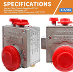 110-326 Gas Water Heater Control Valve w/Copper Probe Thermostat - Metal - Built for Durability & Precision